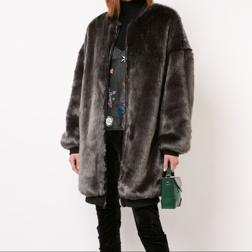 Nicole Miller Faux Fur Coat